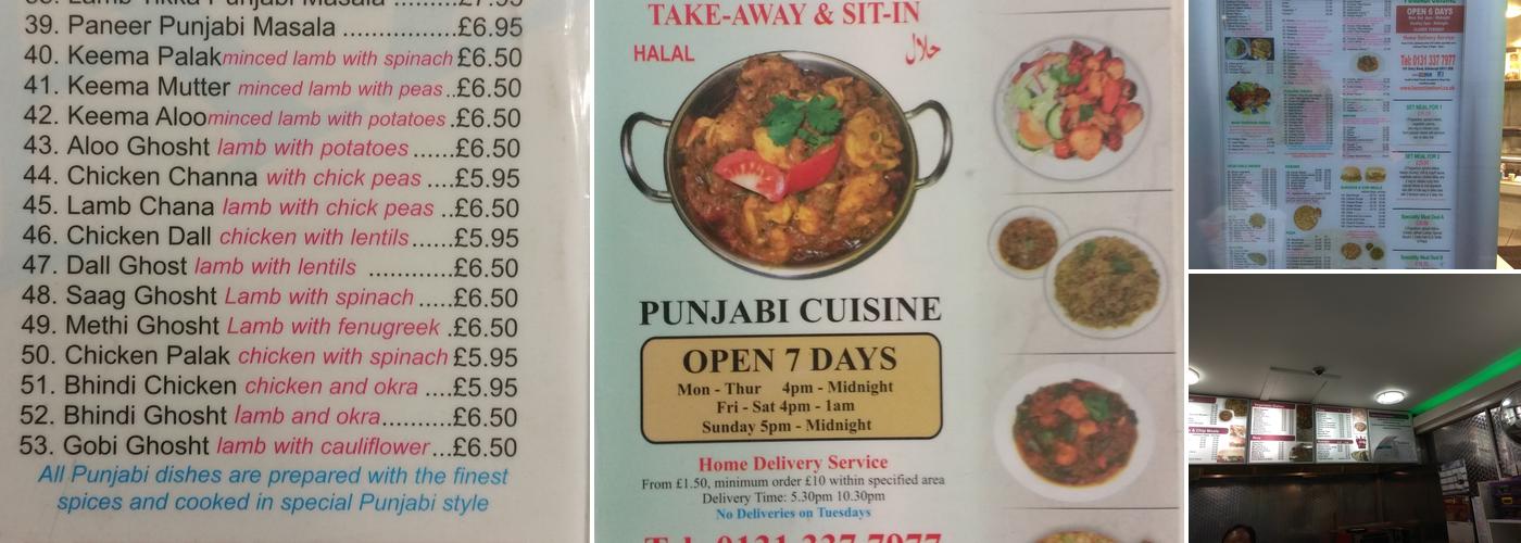 Lazeez Tandoori Menu