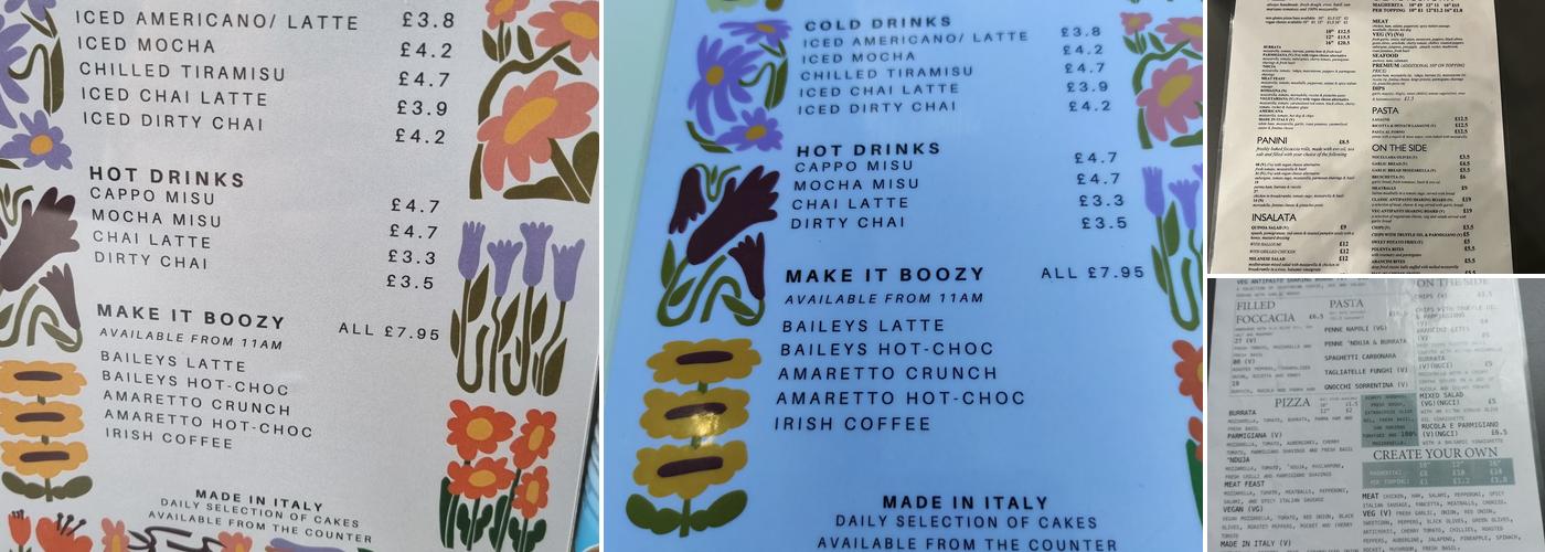 Made In Italy Menu