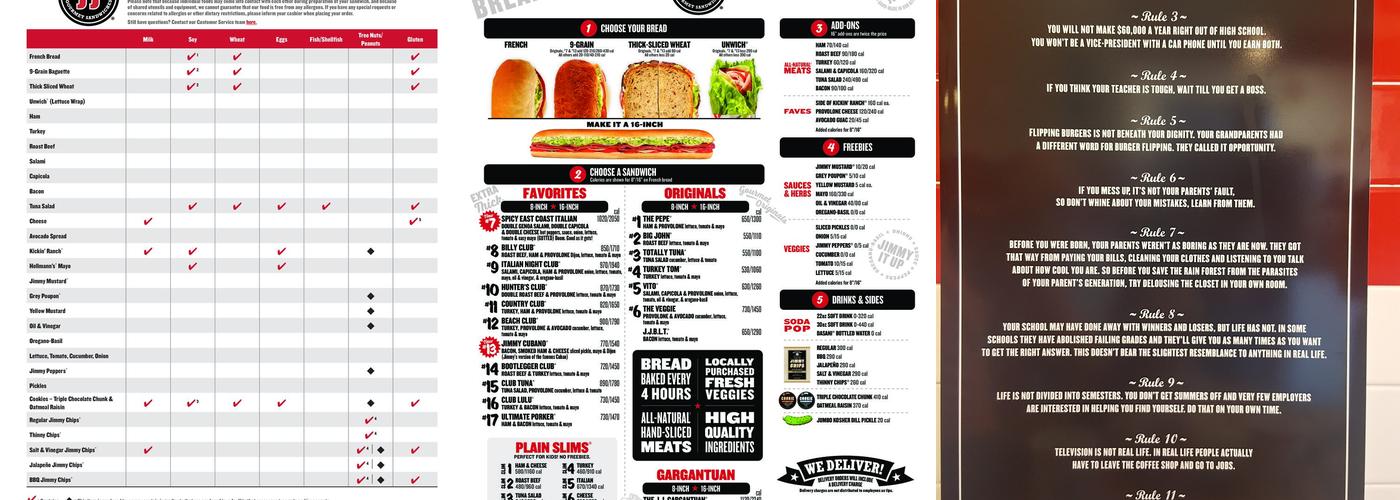 Jimmy John's Menu