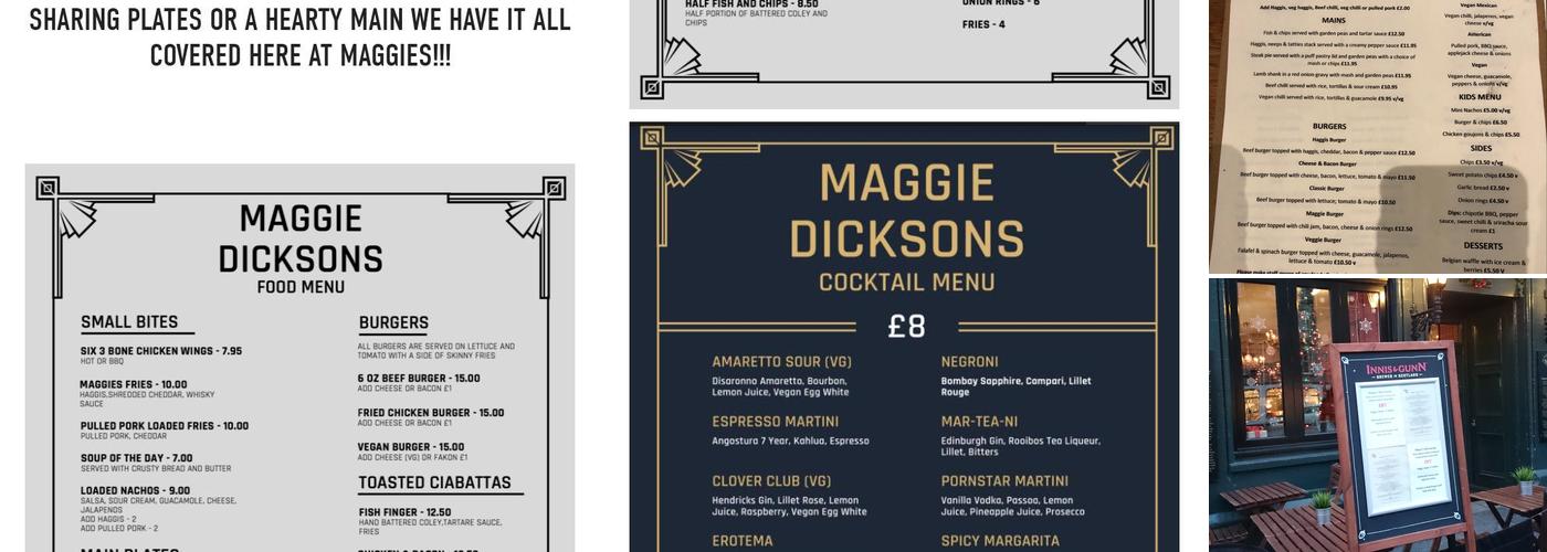 Maggie Dicksons Menu