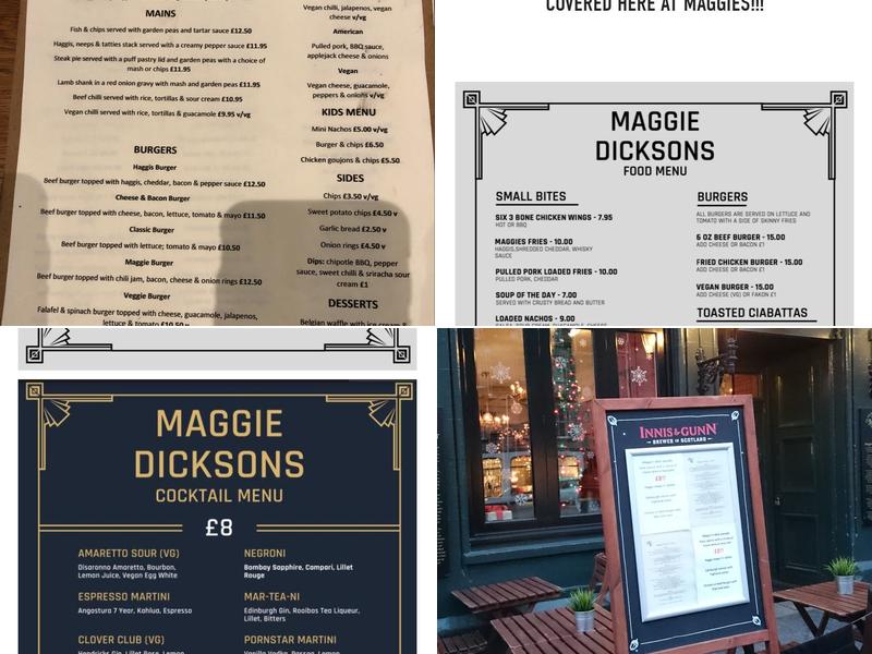Maggie Dicksons Menu