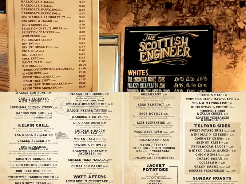 The Scottish Engineer Menu