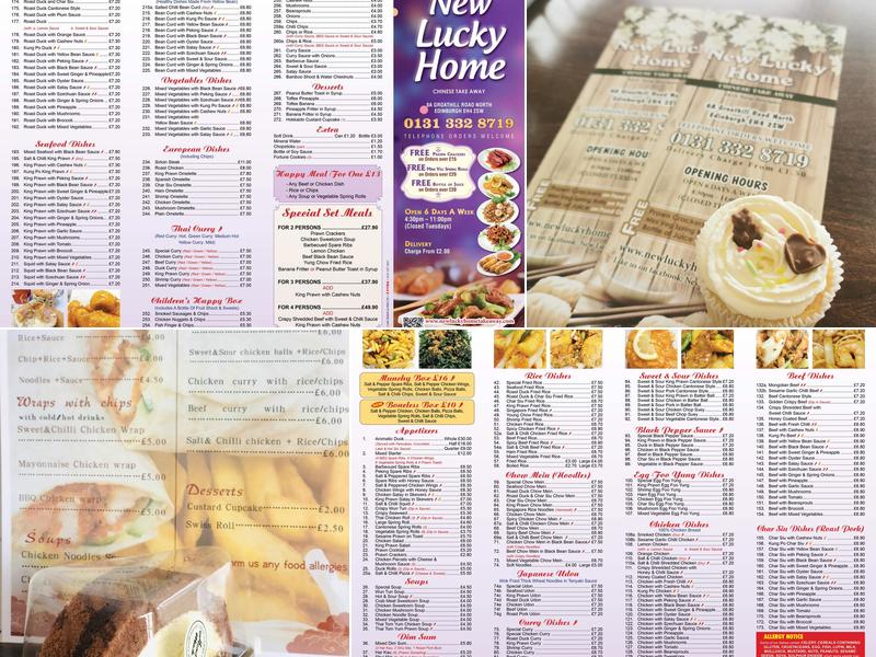 New Lucky Home Menu
