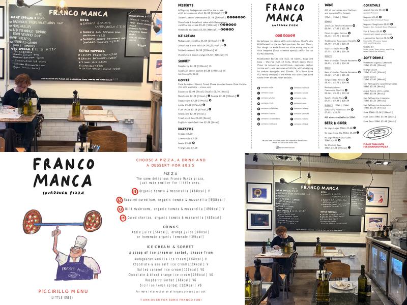 Franco Manca Edinburgh - St. Andrews Menu