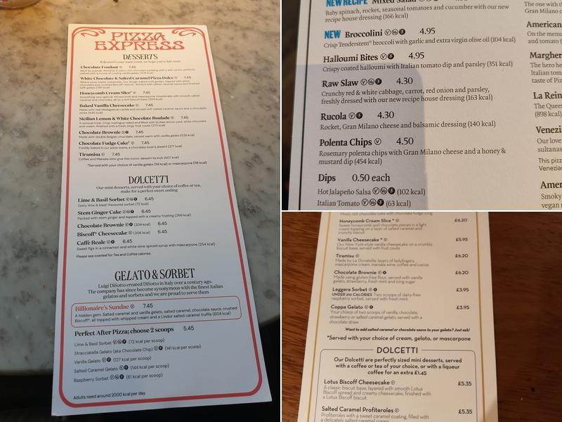 Pizza Express Menu