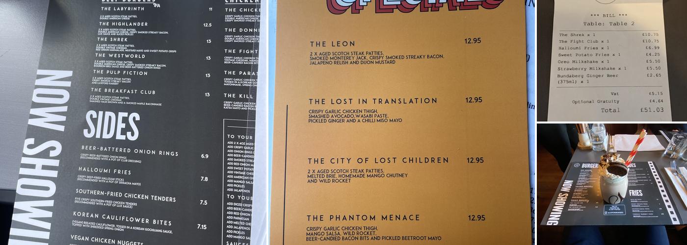 Luxford Burgers and Lounge Bar Menu