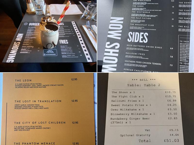 Luxford Burgers and Lounge Bar Menu