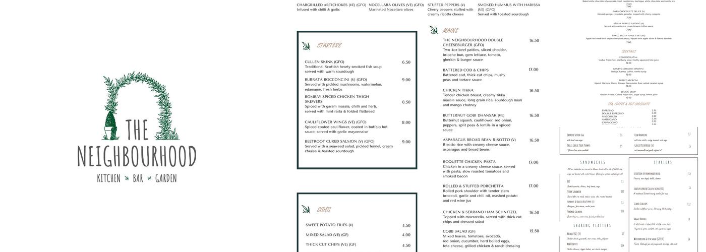 The Neighbourhood Menu