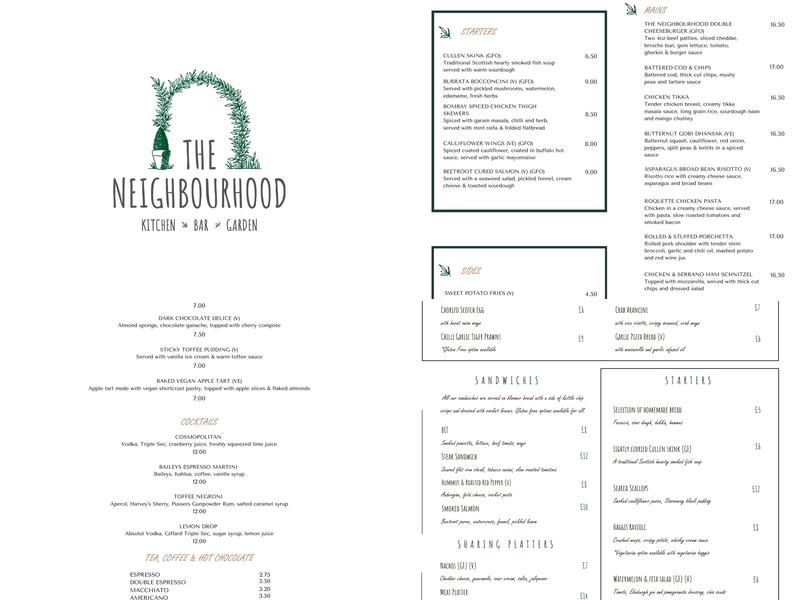 The Neighbourhood Menu