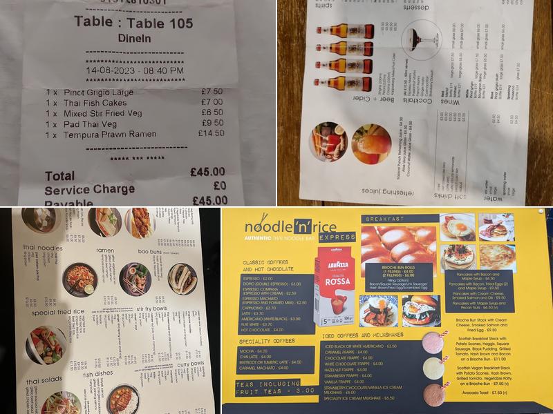 Noodle 'n' Rice Menu