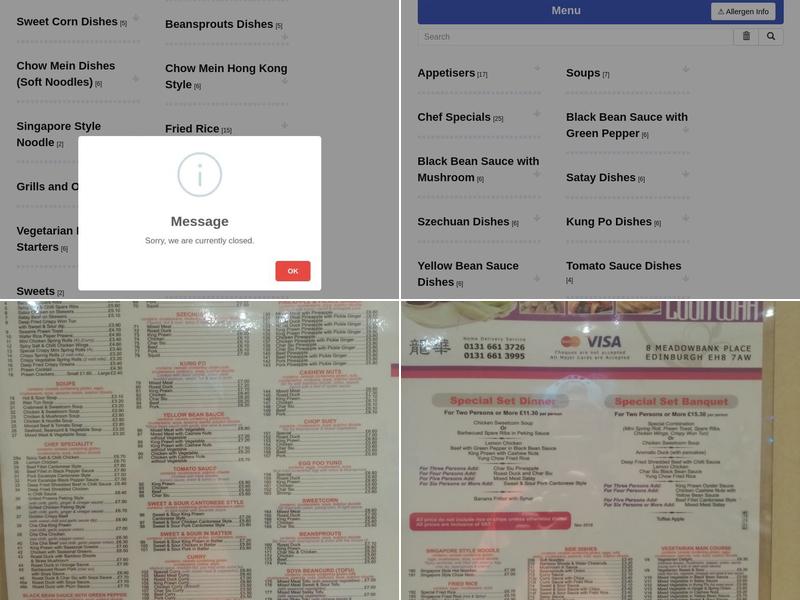 Loon Wah Chinese Takeaway Menu