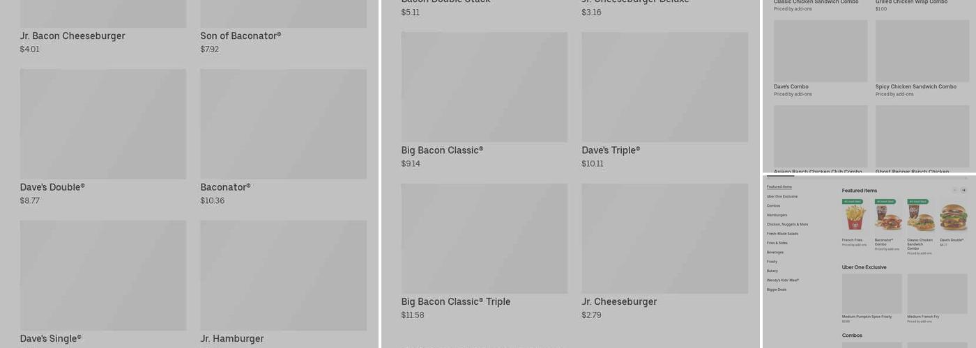 Wendy's Menu