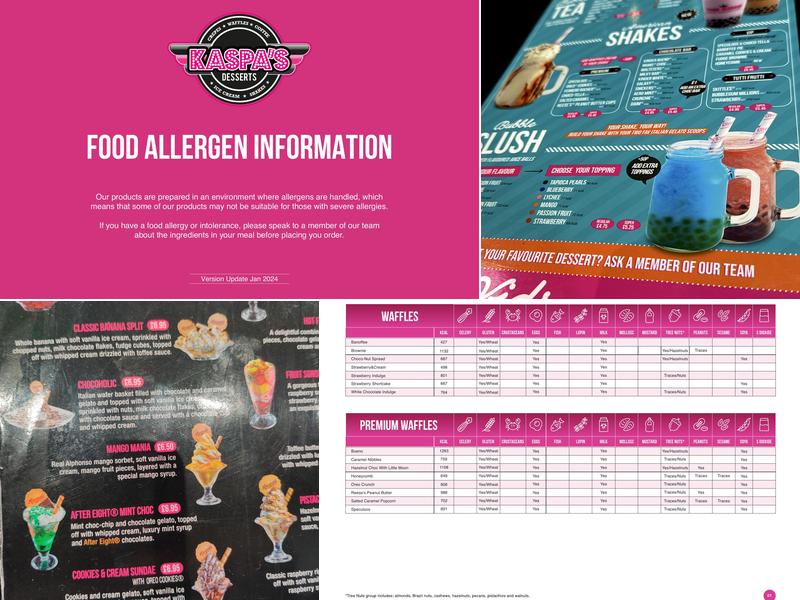 Kaspa's Edinburgh Menu