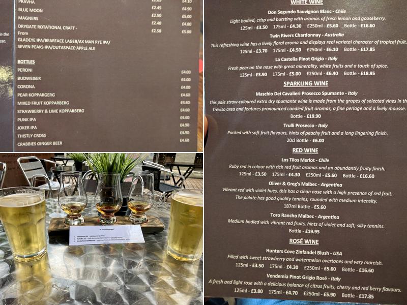 Robertsons 37 Bar Menu