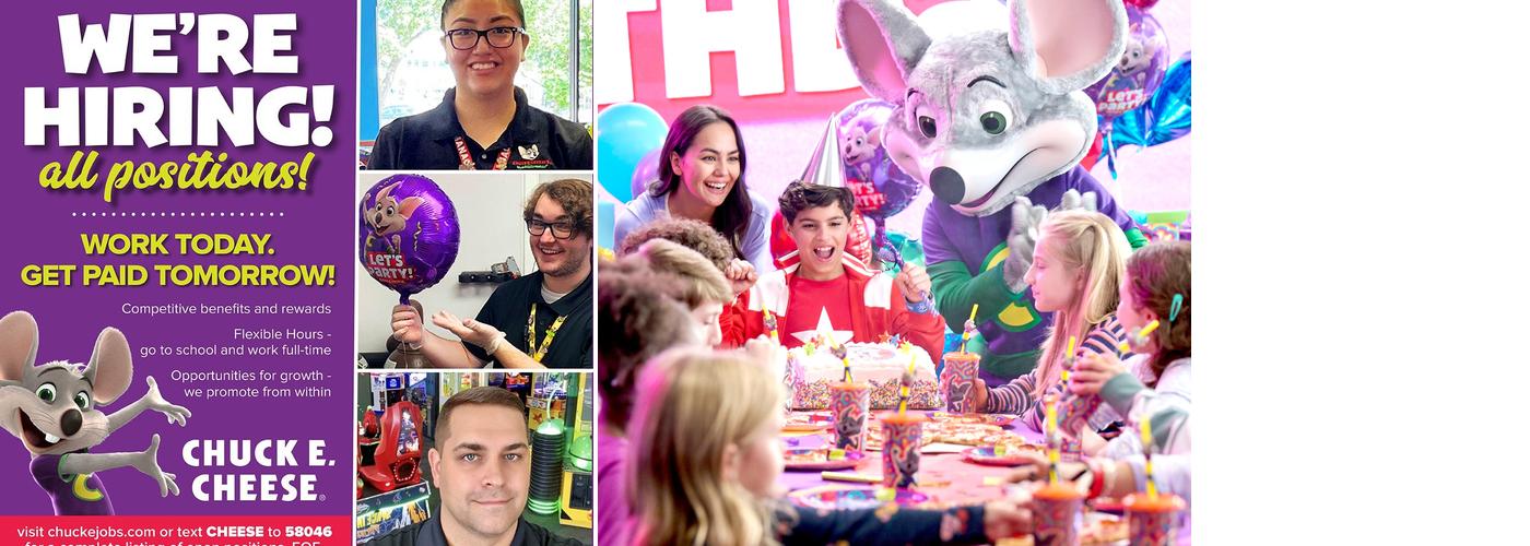 Chuck E. Cheese Menu