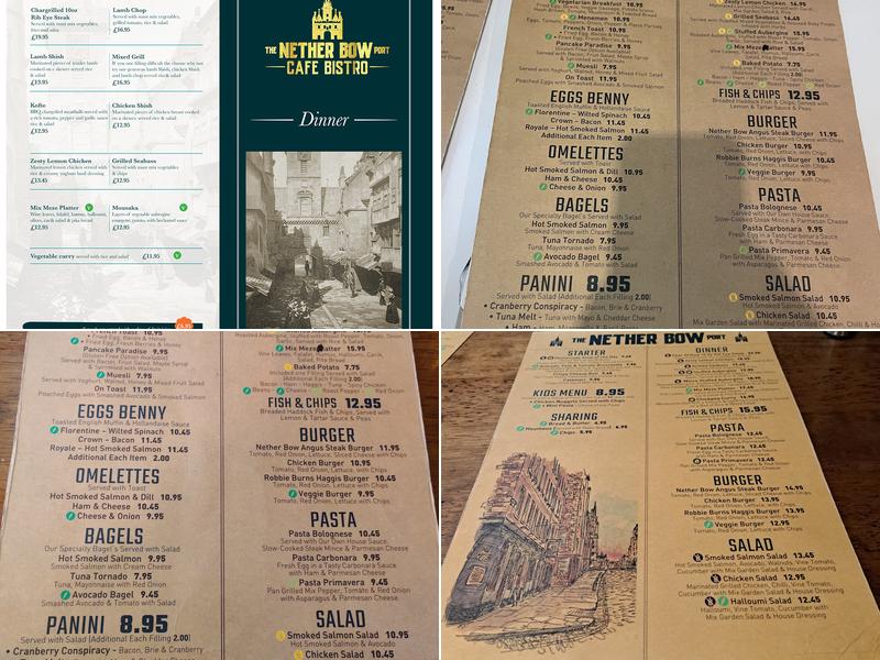 The Nether Bow Port Cafe & Bistro Menu