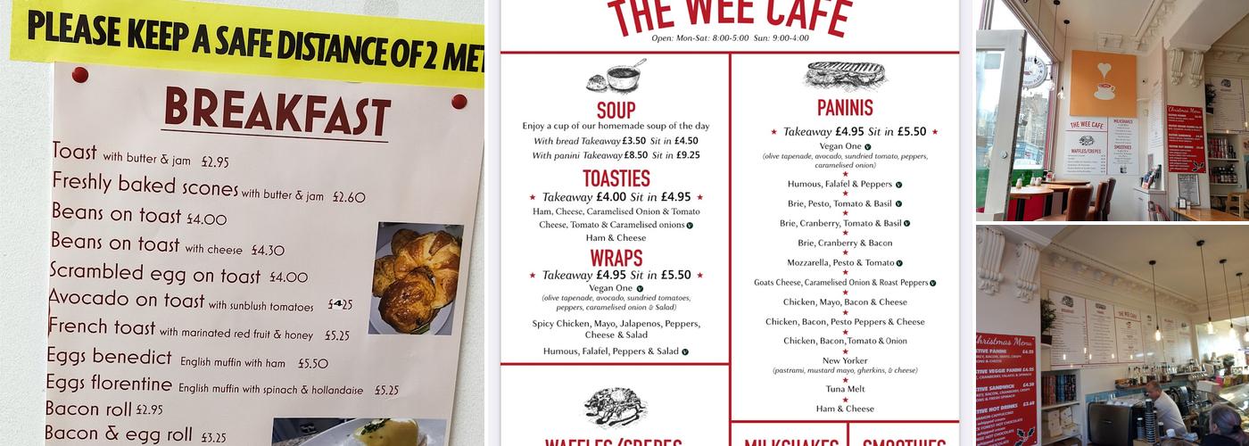 The Wee Café Menu