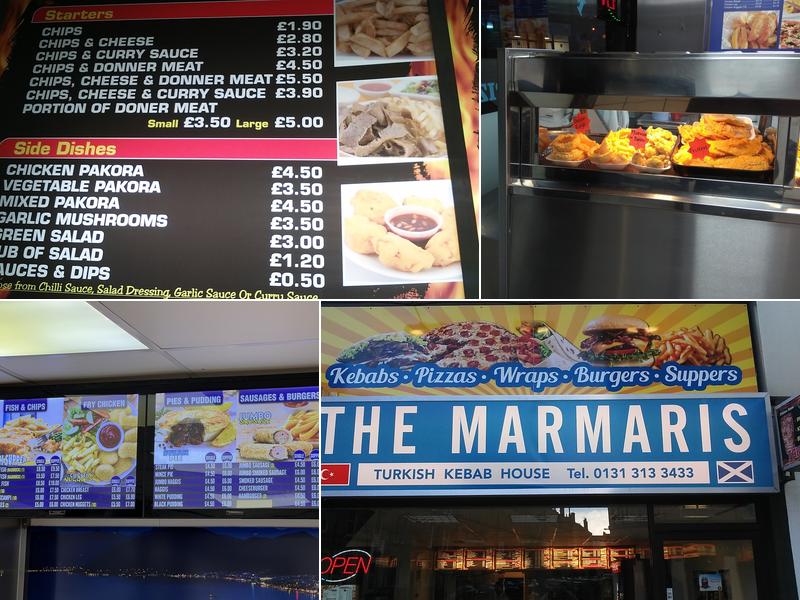 The Marmaris Turkish Kebab House Menu