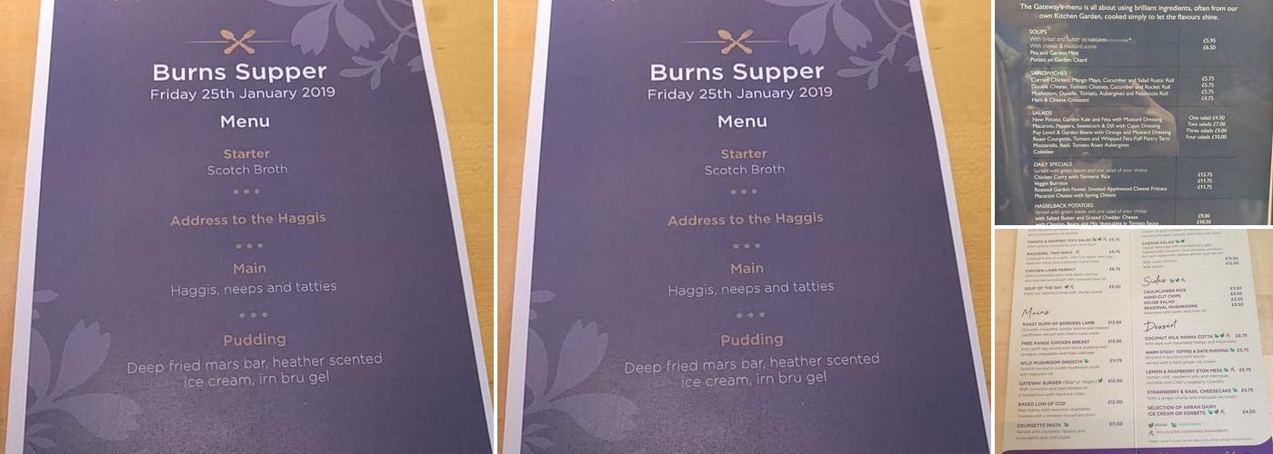 The Gateway Café Menu