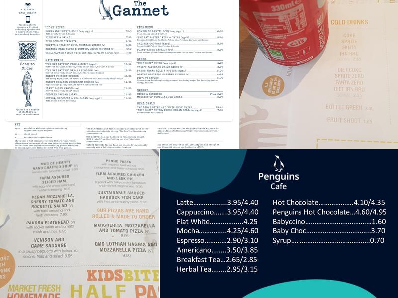 Grasslands Restaurant, Edinburgh Zoo Menu