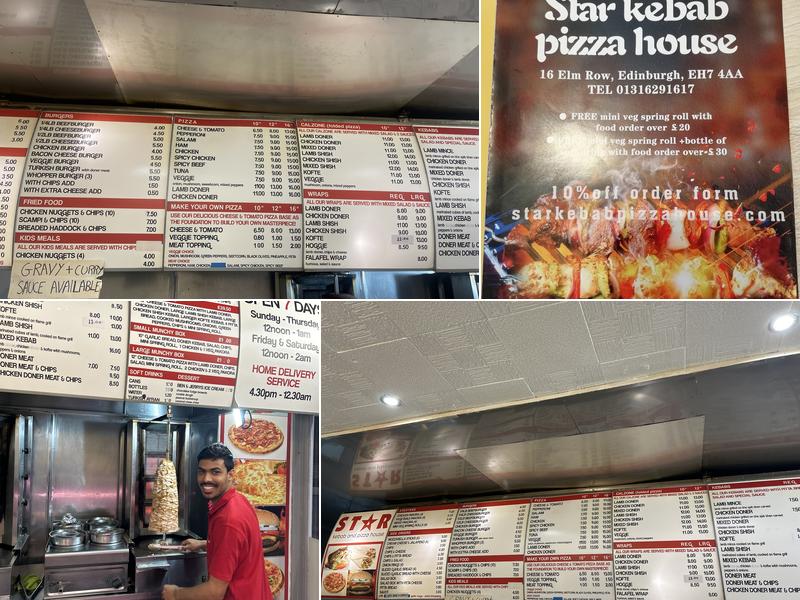Star Kebab Pizza House Menu