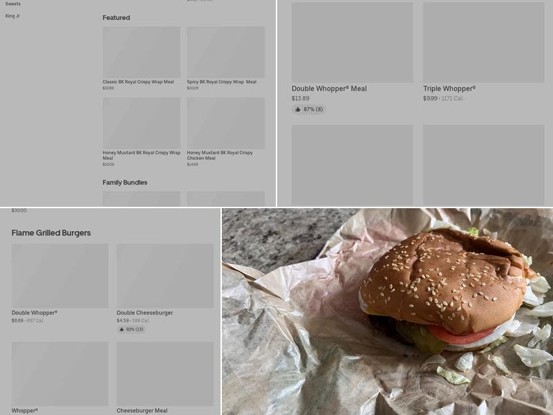 Burger King Menu