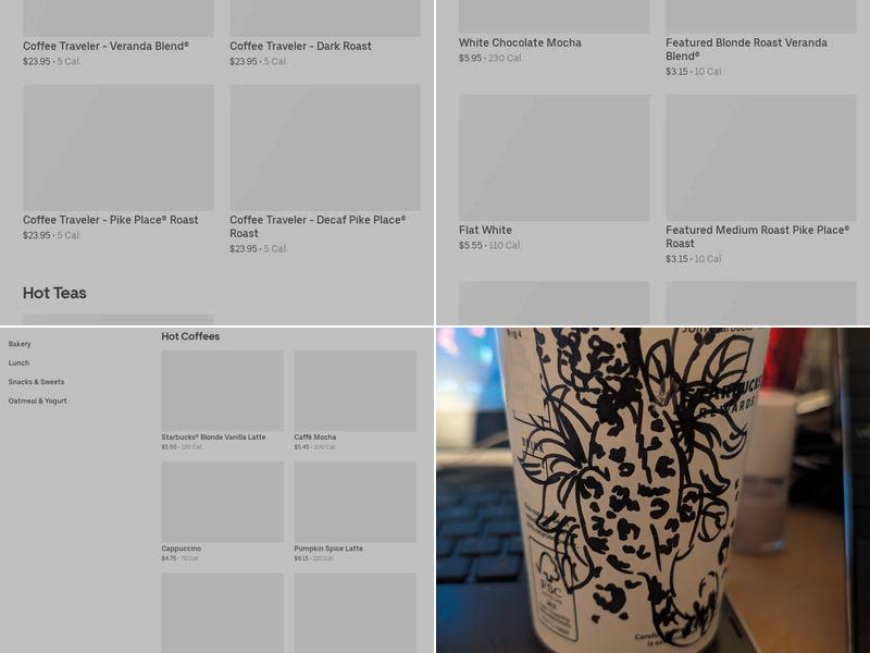 Starbucks Menu
