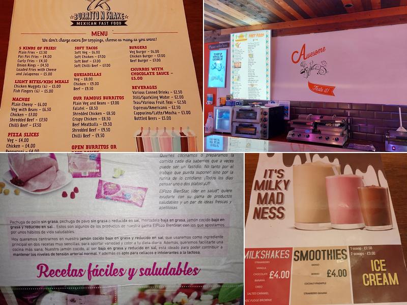 Burrito 'n' Shake Menu