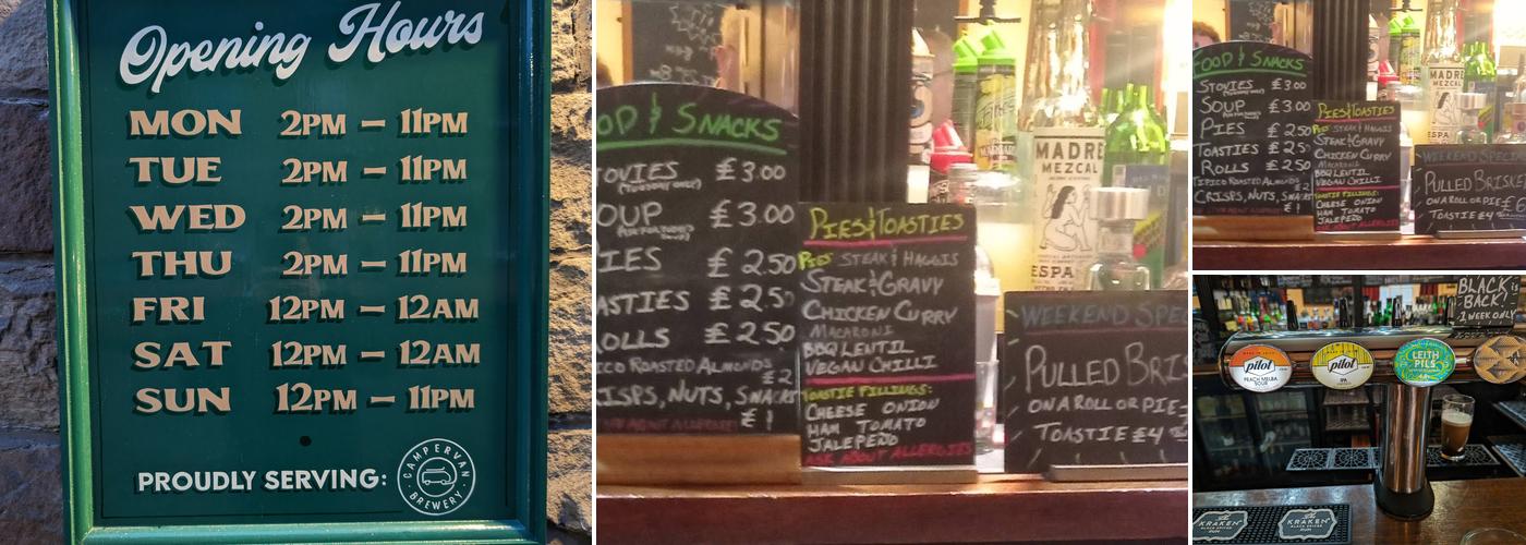 The Bowlers Rest Menu