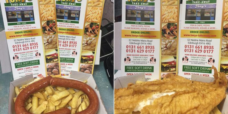 Tony's Fish Bar Edinburgh Menu