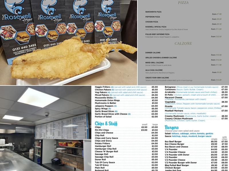 Rosewell Fryer Menu
