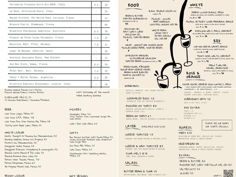 Counter Edinburgh Menu