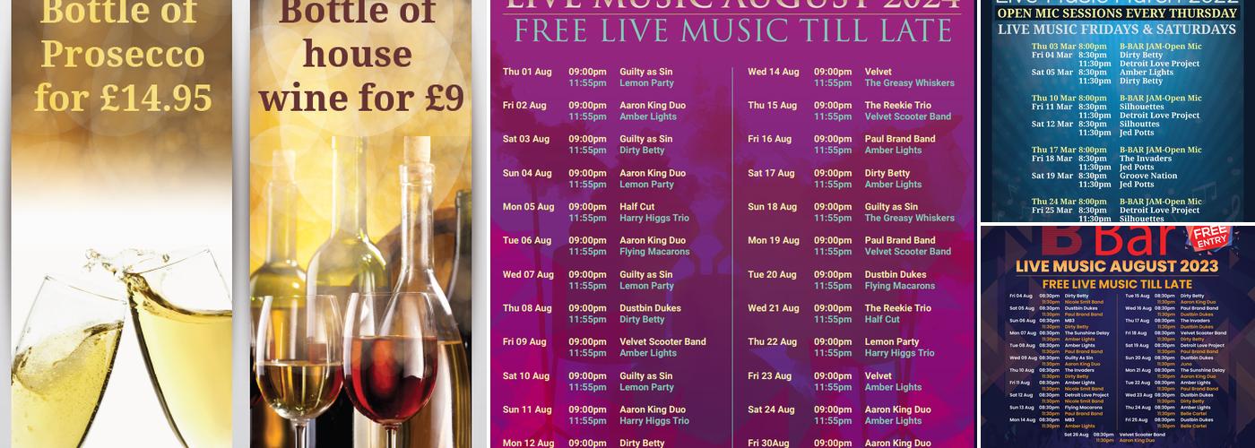 B Bar Edinburgh Menu