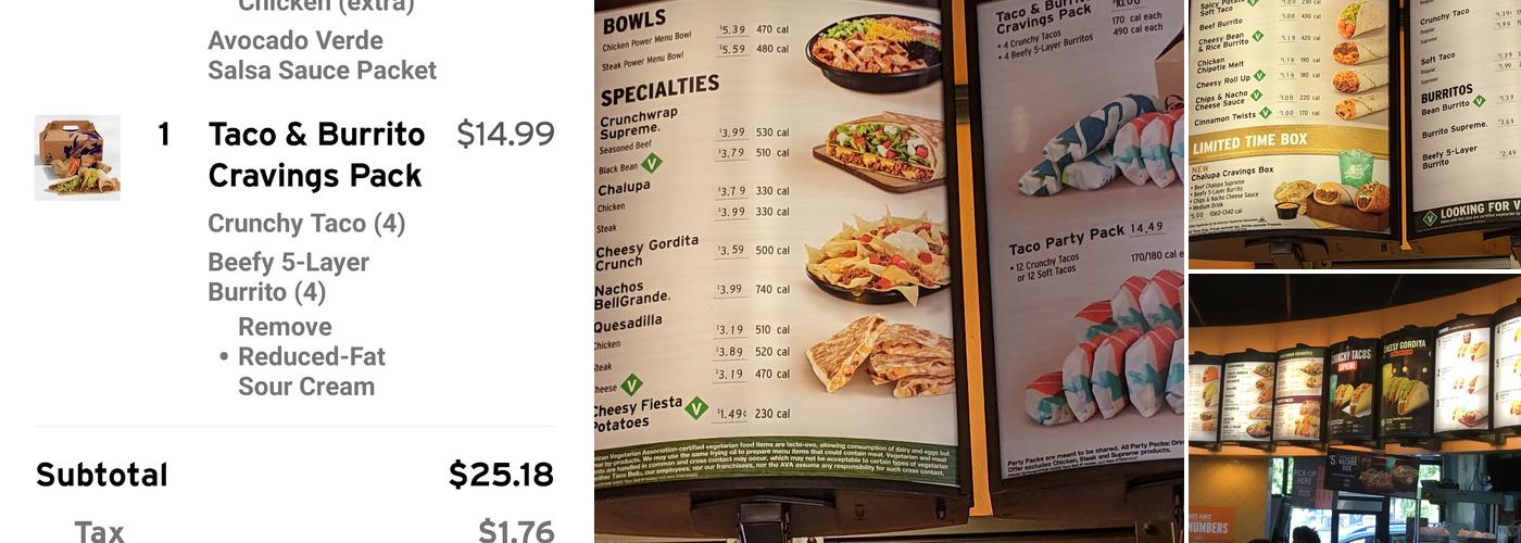 Taco Bell Menu