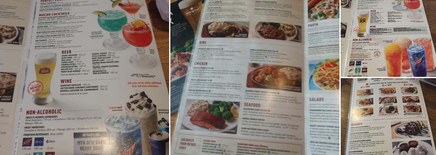 Applebee's Grill + Bar Menu