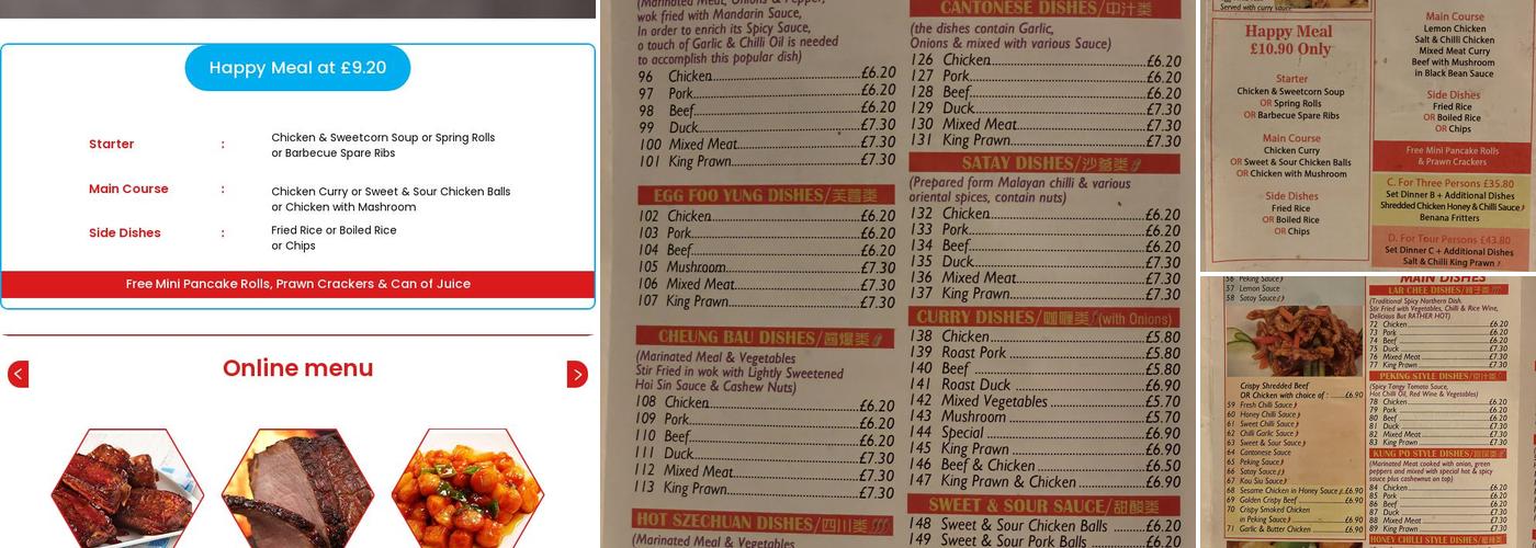 China Express Portobello Menu