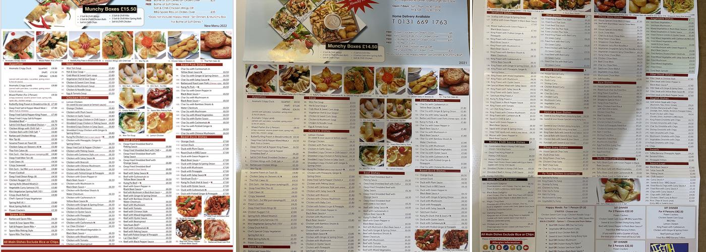 Chinese Flavour Menu