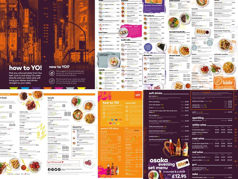 YO! Sushi Menu