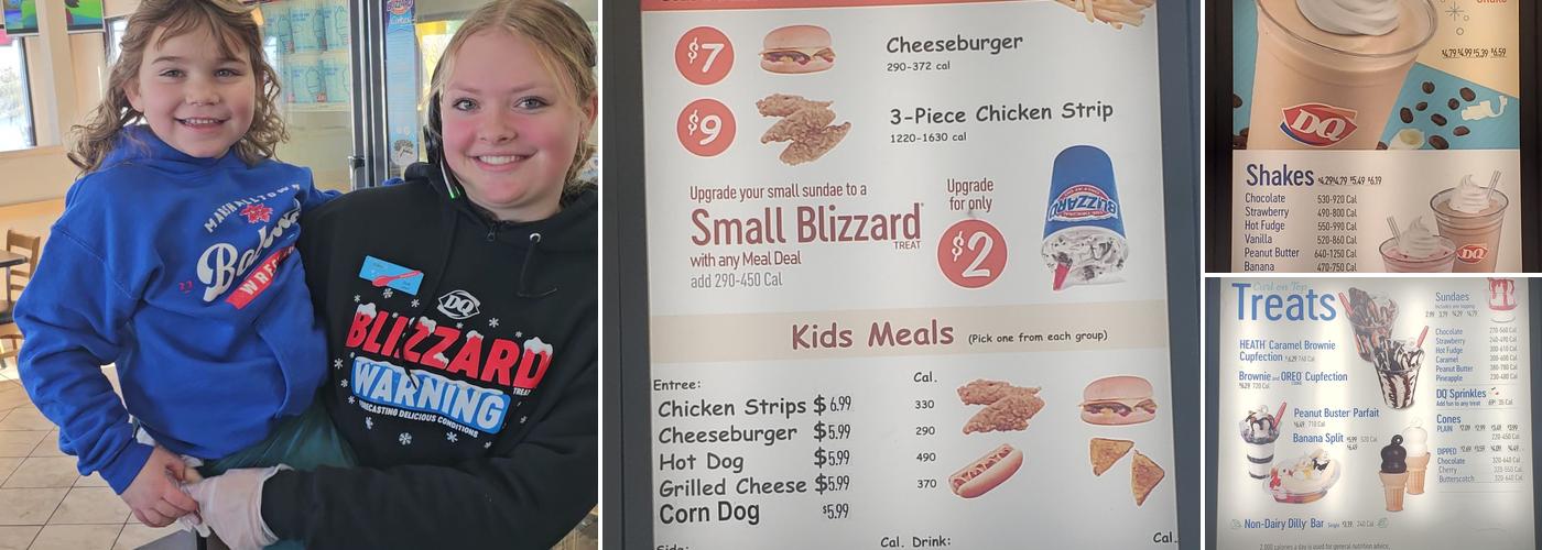 Dairy Queen Menu