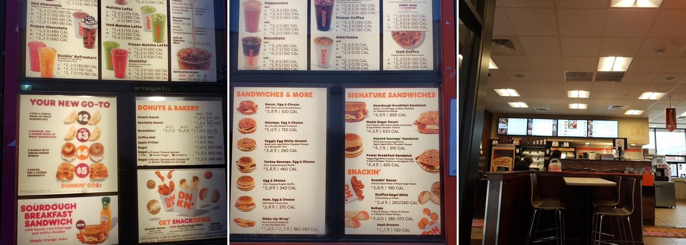 Dunkin' Menu