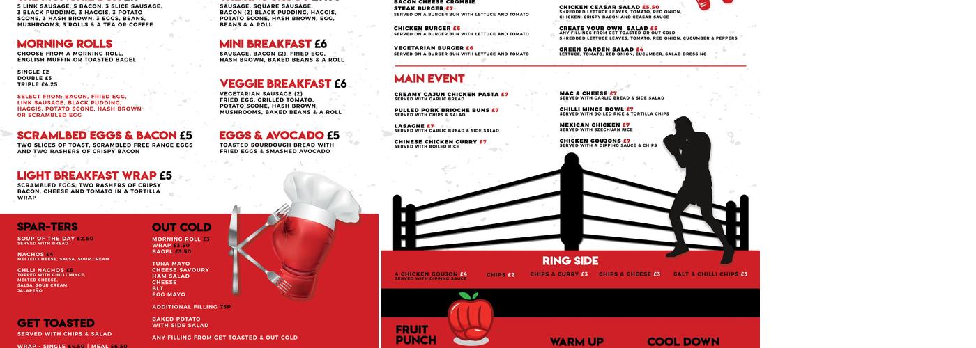 The Knockout Kitchen Menu