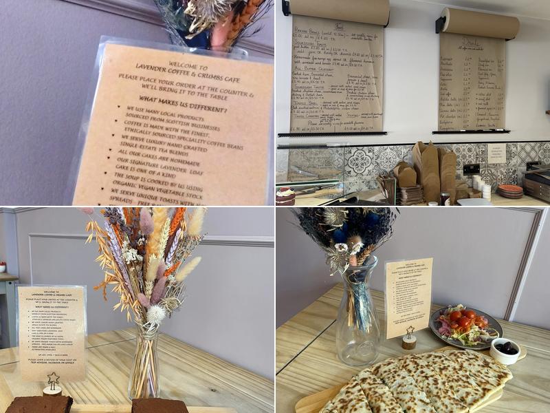 Lavender Coffee & Crumbs Menu
