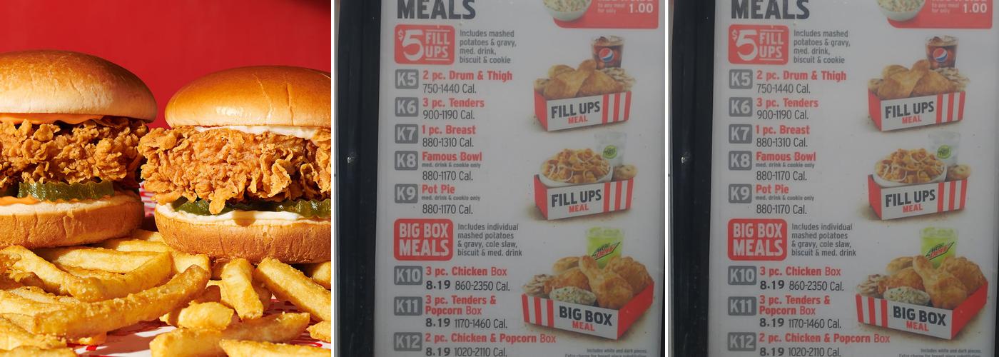 KFC Menu