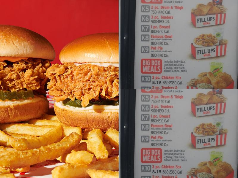 KFC Menu