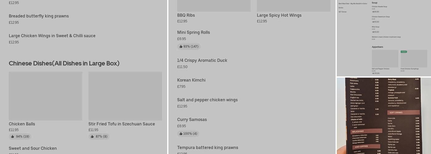 Grange Takeaway Menu