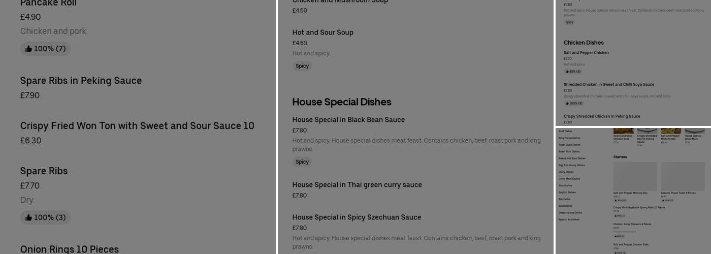 Yumsing Chinese Takeaway Menu