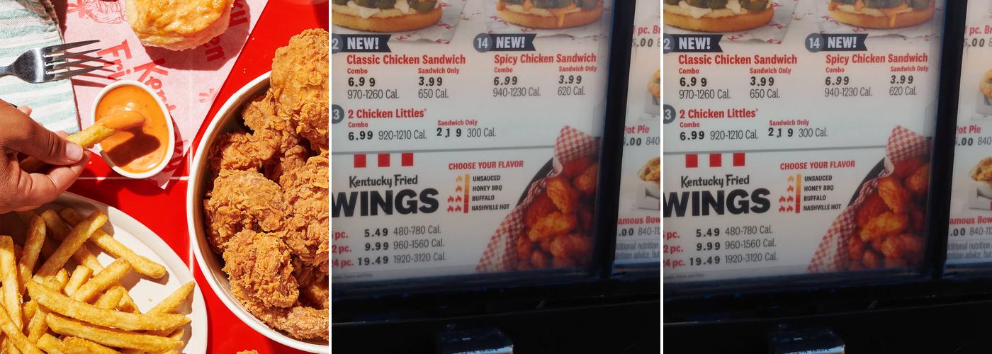 KFC Menu