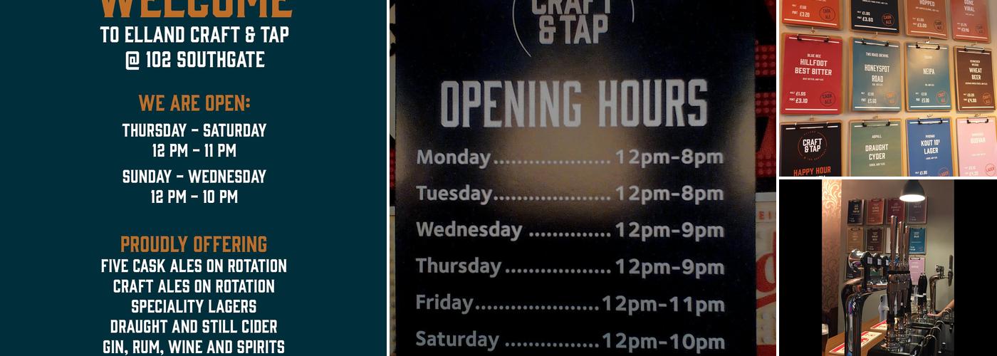 Elland Craft & Tap Micropub Menu