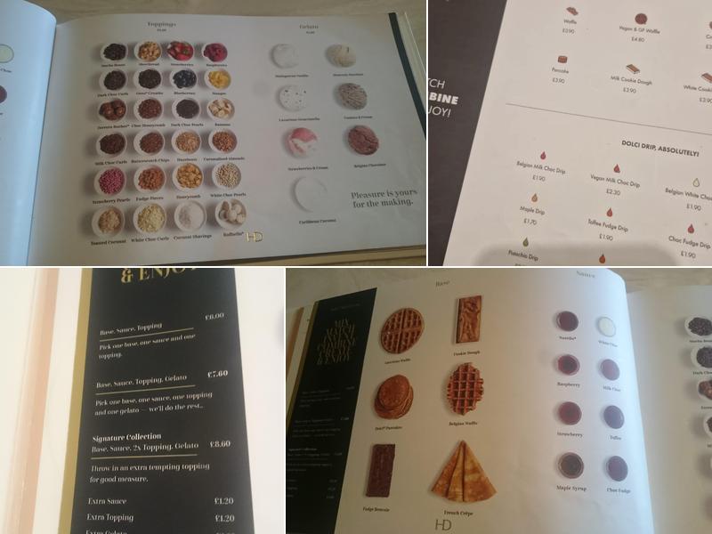 Haute Dolci Cheshire Oaks Menu