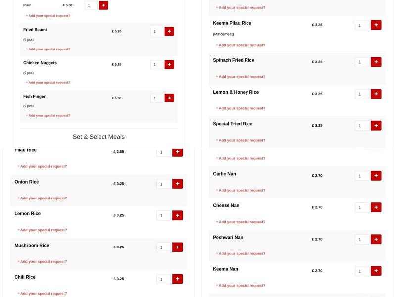 Holdi Express Takeaway Menu